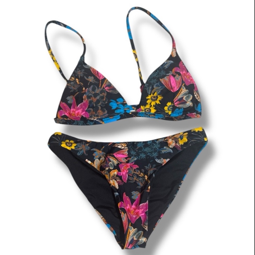 RUSTY Brand Black Floral Swimwear